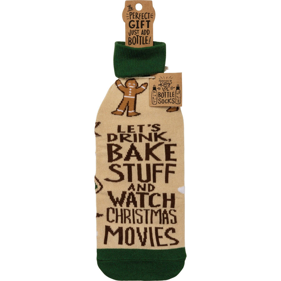 Let's Bake Stuff And Watch Movies Bottle Sock Cover