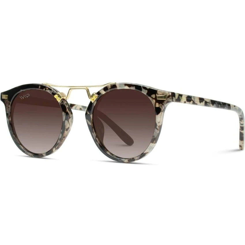 Skyler Round Polarized Modern Double Metal Bridge Sunglasses