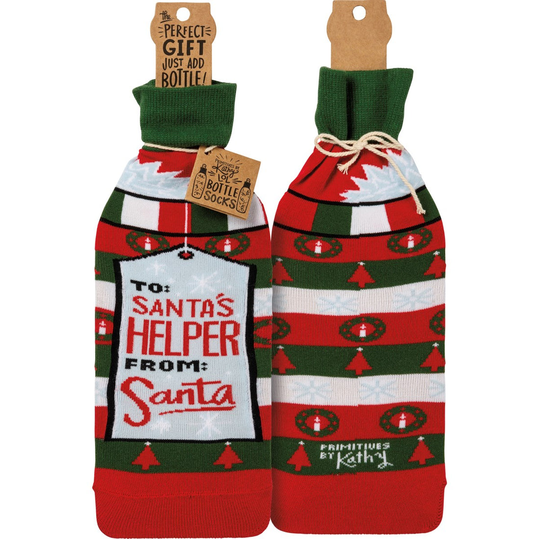 Santa's Helper Wine Bottle Cover