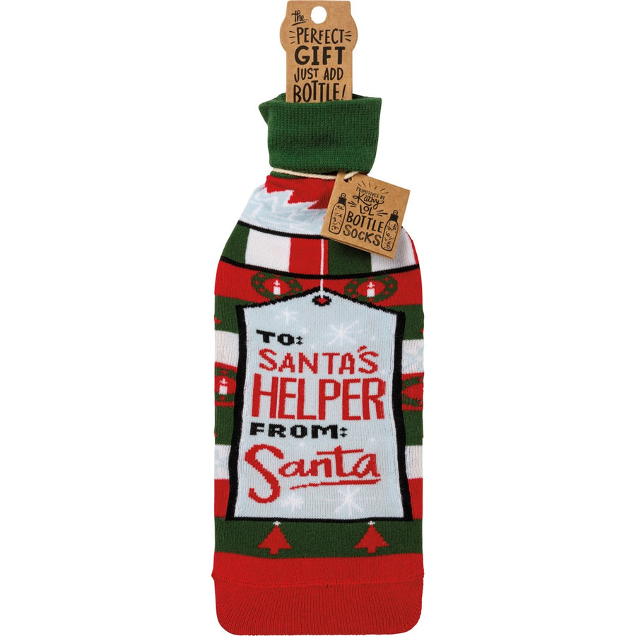 Santa's Helper Wine Bottle Cover