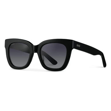 Stormi - Women's Square Polarized Sunglasses - Black/Black
