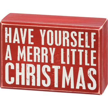 A Merry Little Christmas Box Sign
