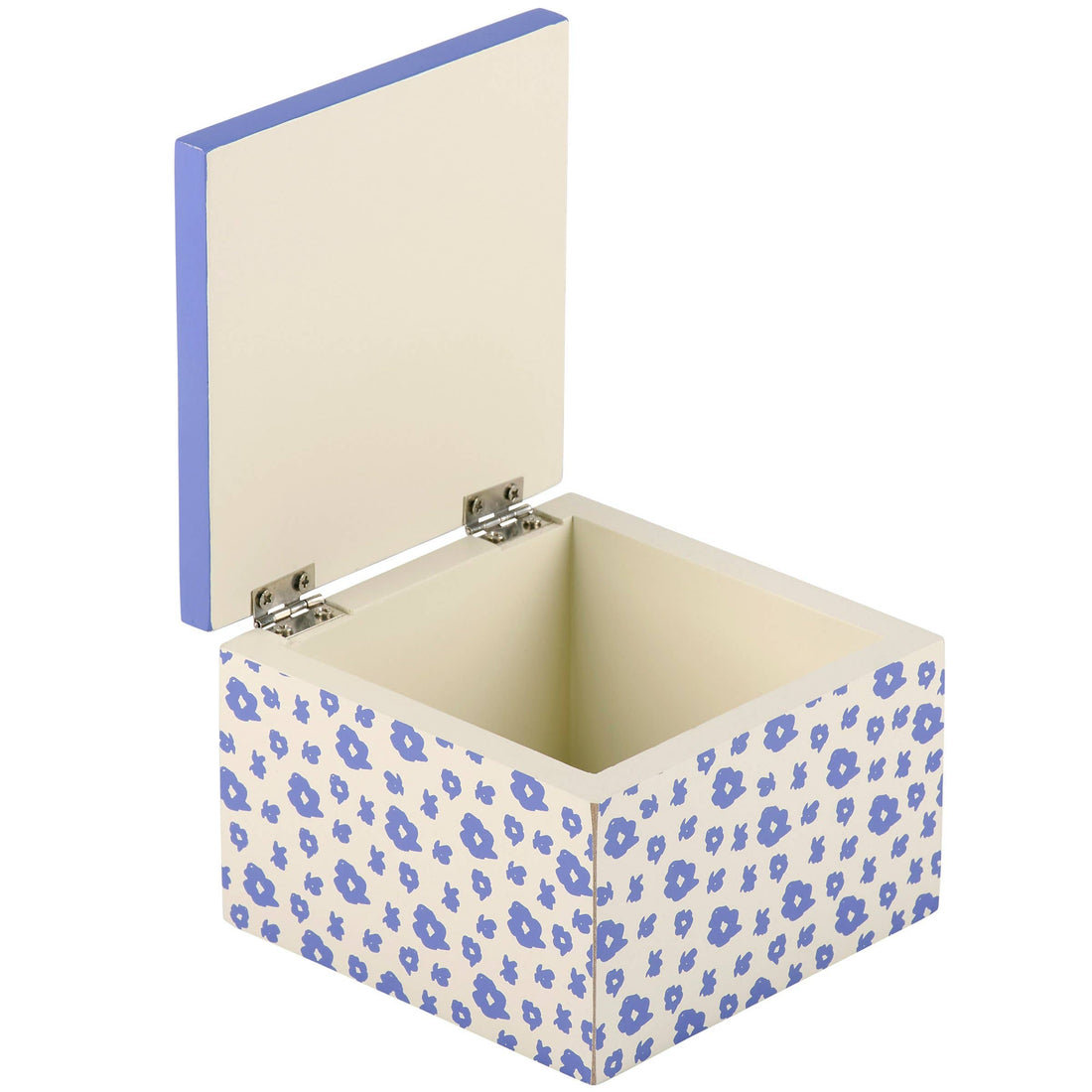 Blue Floral Prayer Box Hinged Box