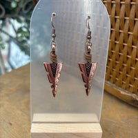 Metal Arrowhead Drop Earrings