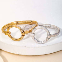 Hammered Circle Bangle Bracelet