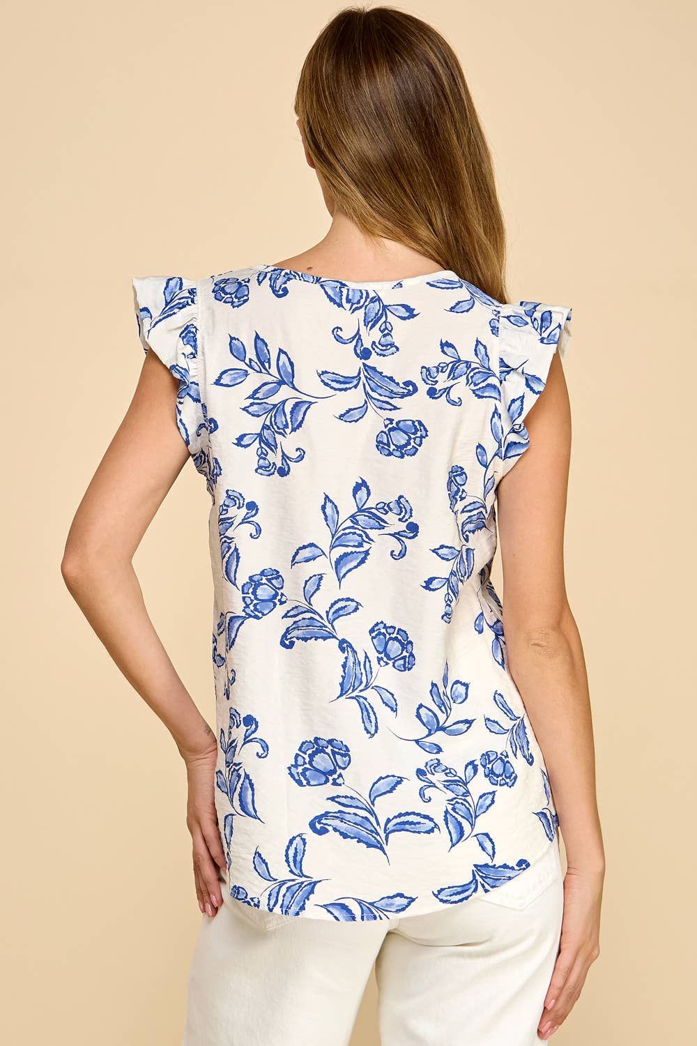 Blue Floral Top