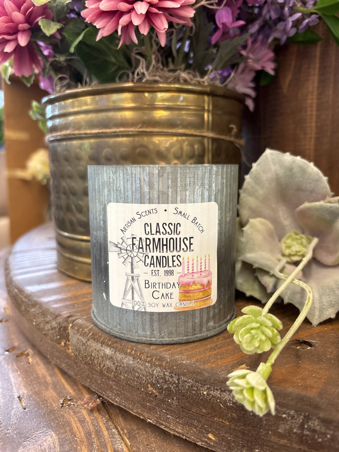 Birthday Cake Tin Candle