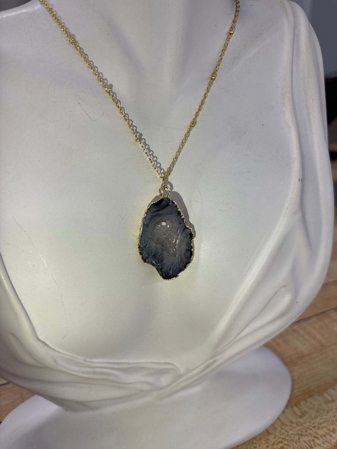 Gold Geode Necklace