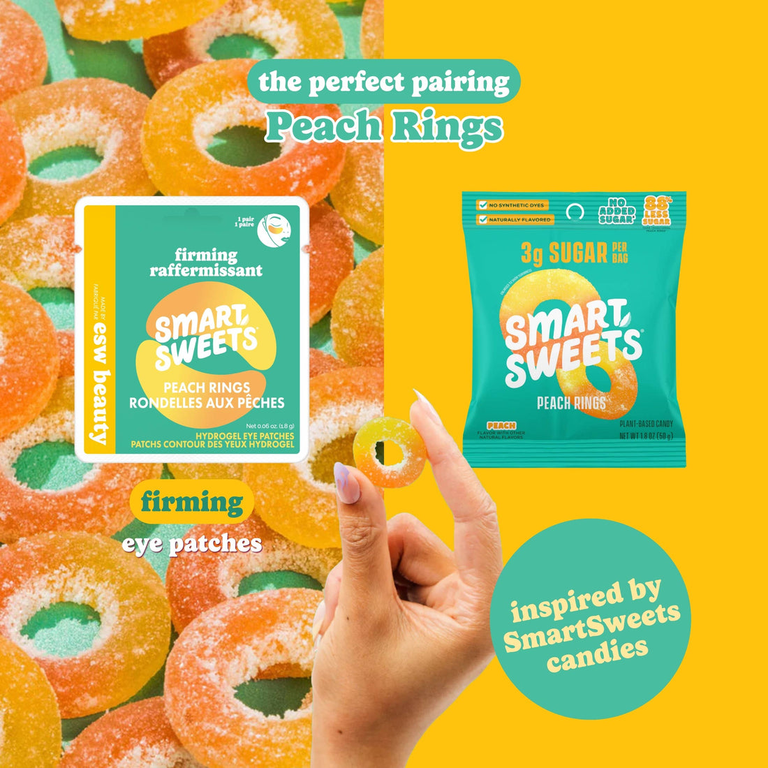 ESW x SmartSweets Firming Peach Rings Eye Patches: 1 pc