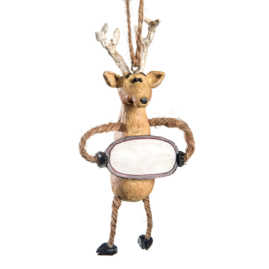Deer with Sign Ornament