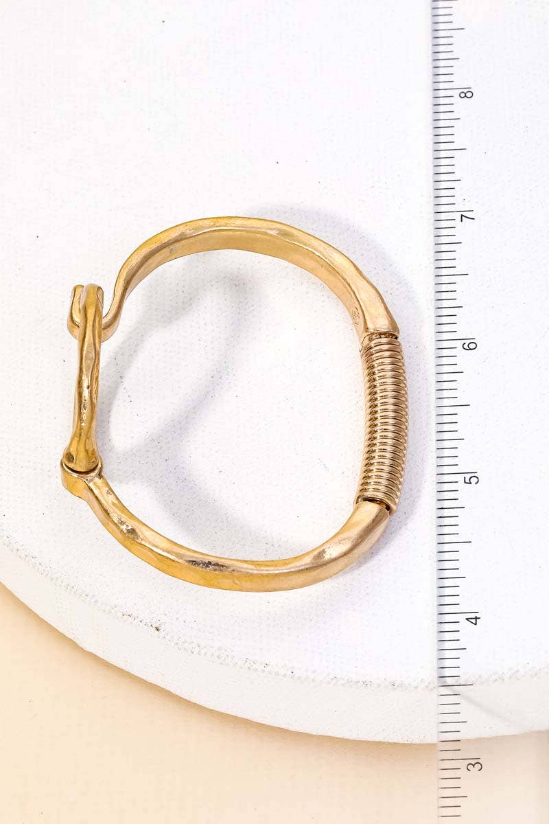 Hammered Circle Bangle Bracelet