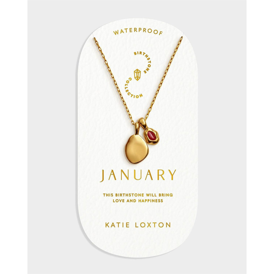 BIRTHSTONE NECKLACE | JANUARY | Garnet | 15 3/4" + 1 15/16" extender