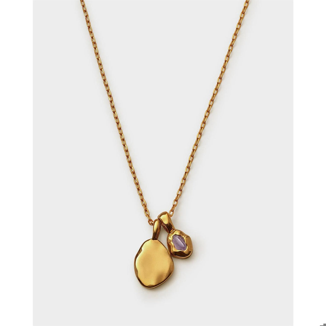 BIRTHSTONE NECKLACE | FEBRUARY | Amethyst | 15 3/4" + 1 15/16" extender