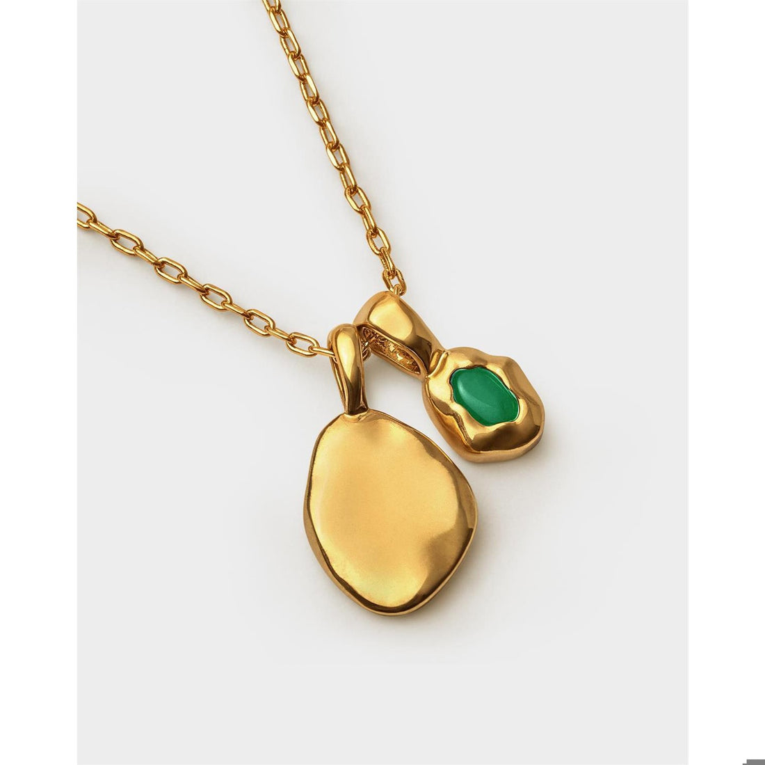 BIRTHSTONE NECKLACE | MAY | Green Agate | 15 3/4" + 1 15/16" extender