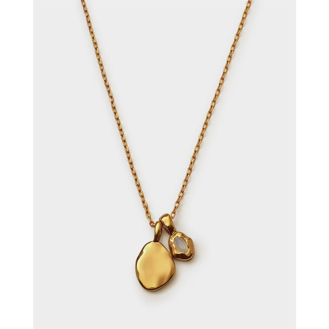 BIRTHSTONE NECKLACE | JUNE | Moonstone | 15 3/4" + 1 15/16" extender