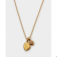 BIRTHSTONE NECKLACE | JULY | Sunstone | 15 3/4" + 1 15/16" extender