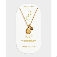 BIRTHSTONE NECKLACE | JULY | Sunstone | 15 3/4" + 1 15/16" extender