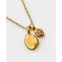 BIRTHSTONE NECKLACE | JULY | Sunstone | 15 3/4" + 1 15/16" extender