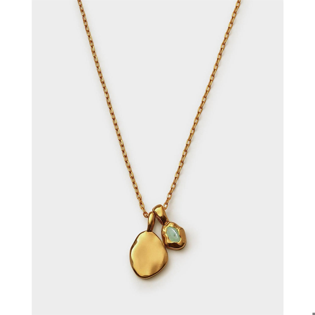BIRTHSTONE NECKLACE | AUGUST | Aventurine | 15 3/4" + 1 15/16" extender