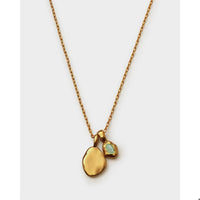 BIRTHSTONE NECKLACE | AUGUST | Aventurine | 15 3/4" + 1 15/16" extender