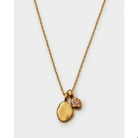 BIRTHSTONE NECKLACE | OCTOBER | Tourmaline | 15 3/4" + 1 15/16" extender