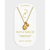 BIRTHSTONE NECKLACE | NOVEMBER | Yellow Quartz | 15 3/4" + 1 15/16" extender