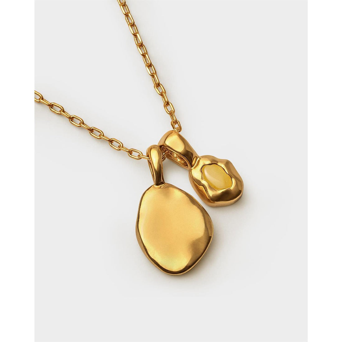 BIRTHSTONE NECKLACE | NOVEMBER | Yellow Quartz | 15 3/4" + 1 15/16" extender