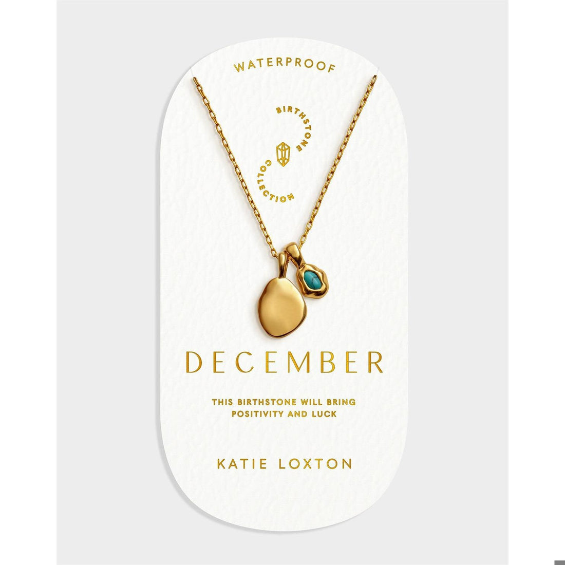 BIRTHSTONE NECKLACE | DECEMBER | Turquoise | 15 3/4" + 1 15/16" extender
