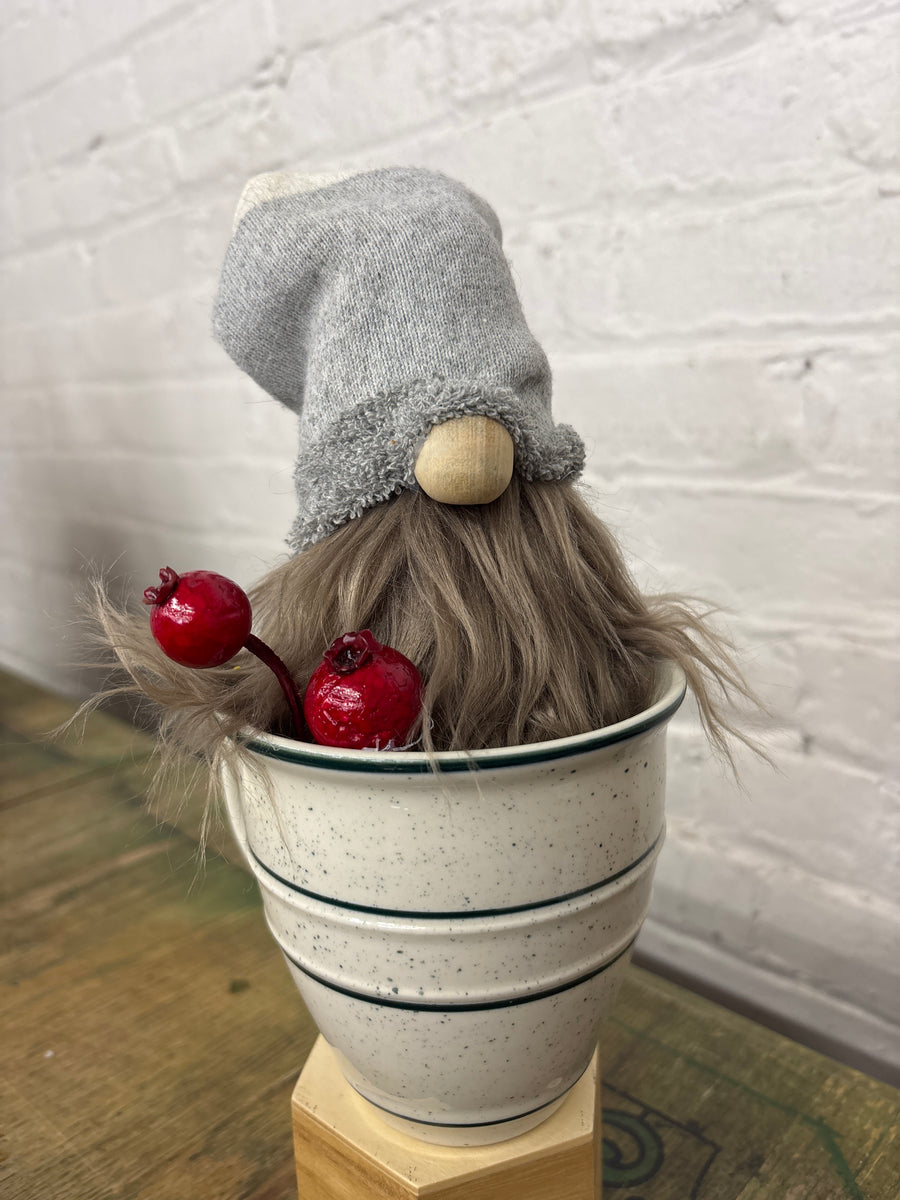 Grey Winter Mug Gnome