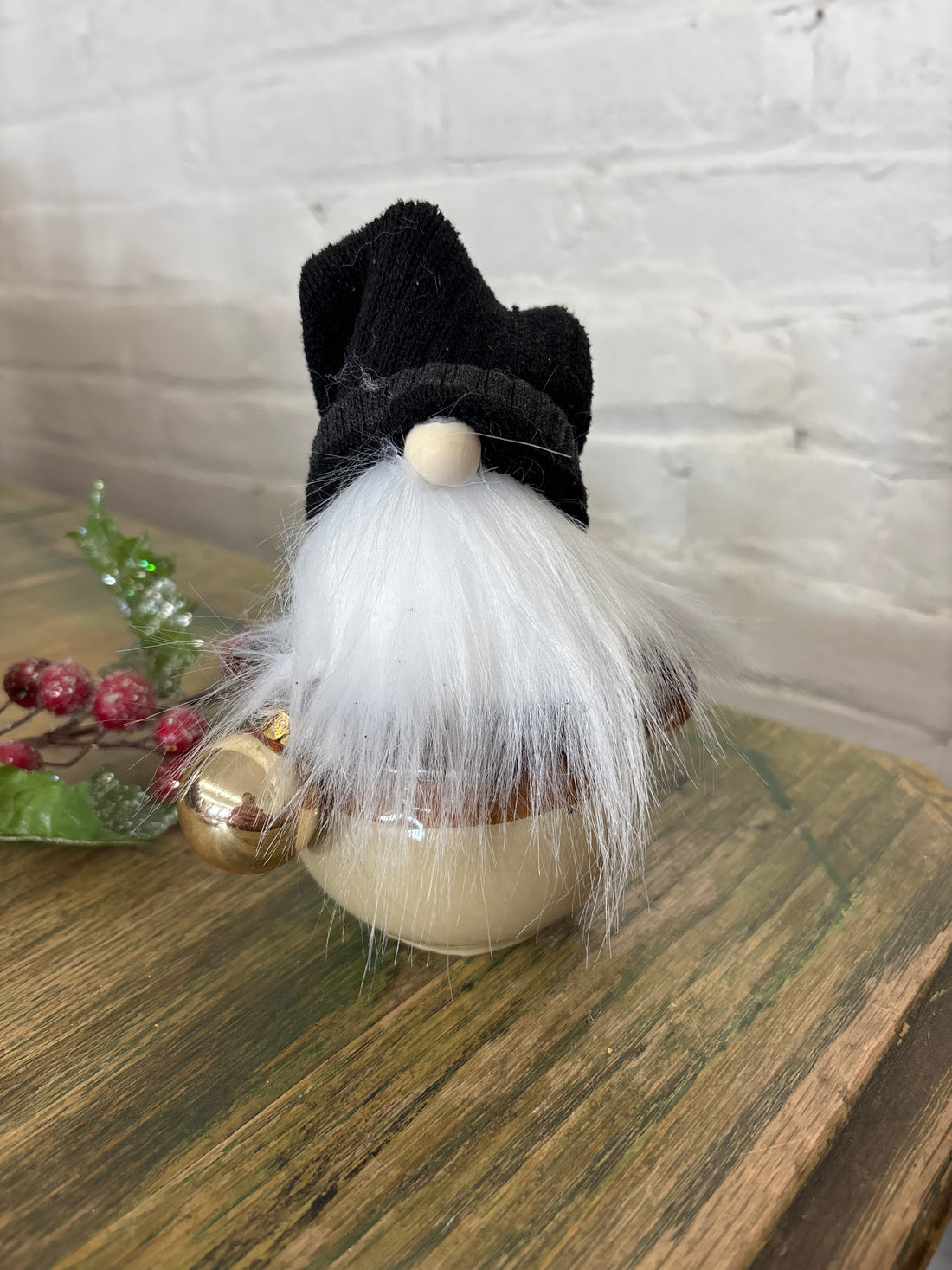 Creamer Pitcher + Ornament Gnome