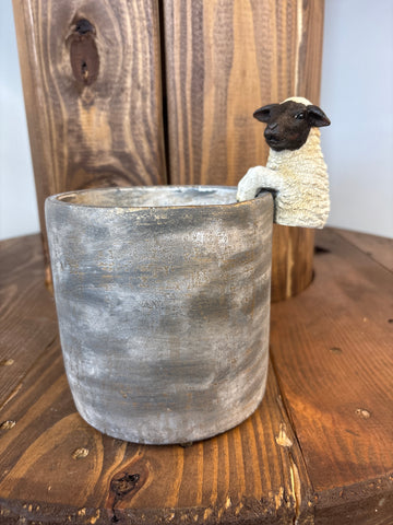 Suffolk Sheep Planter Rim Hanger