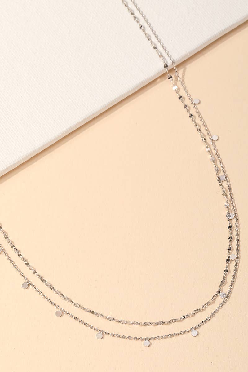 Dainty Layered Coin Choker Necklace - Gold