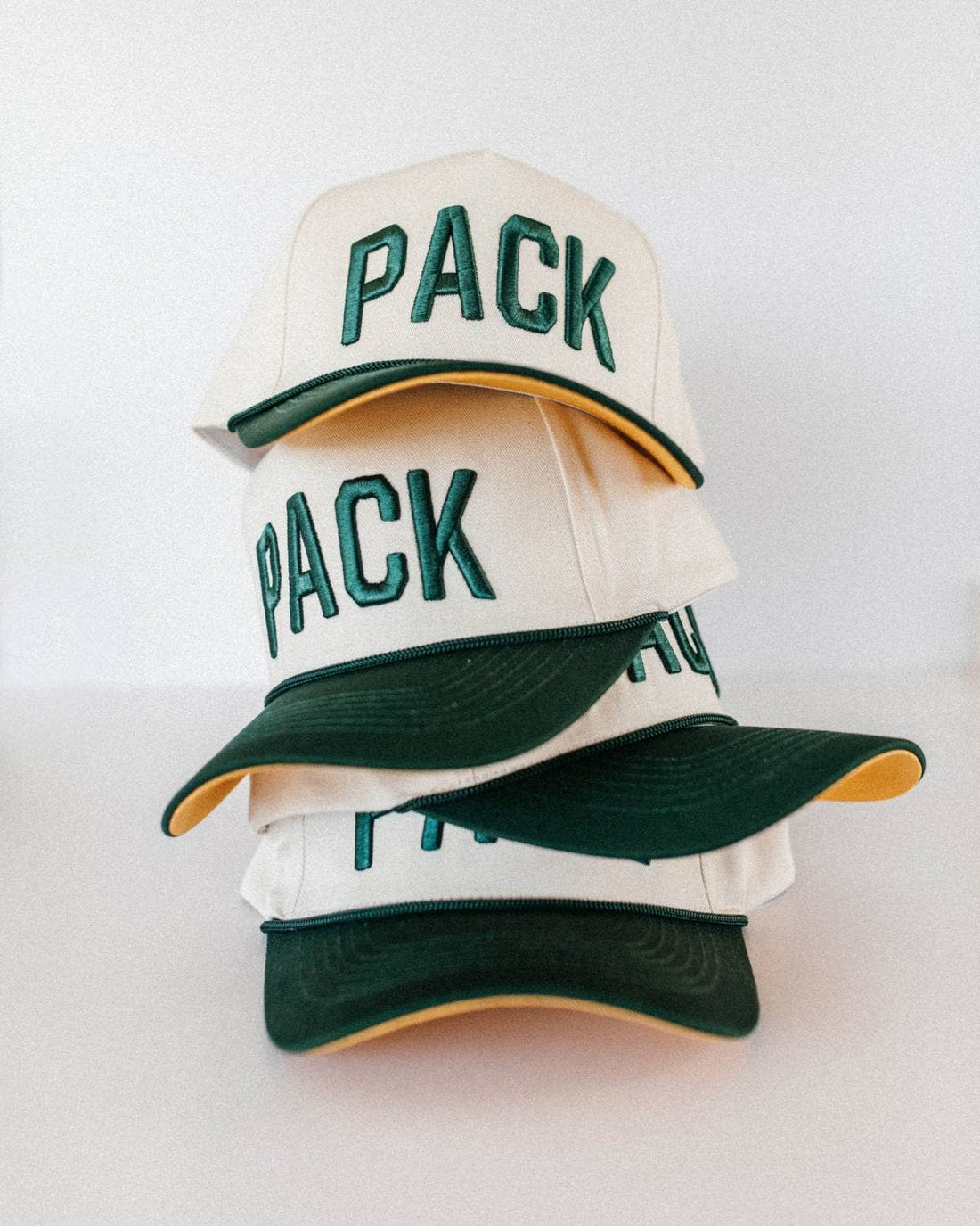 PACK - Foot Ball Trucker Hat Green, Yellow, & Cream