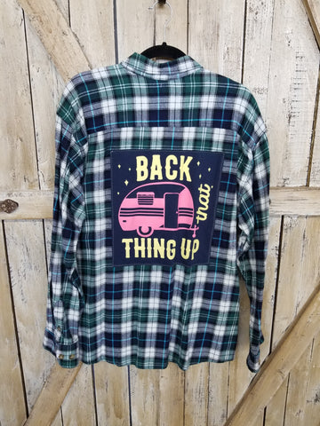 Repurposed Flannel with Back That Thing Up