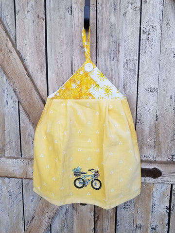 Yellow Bike Kitchen Towel