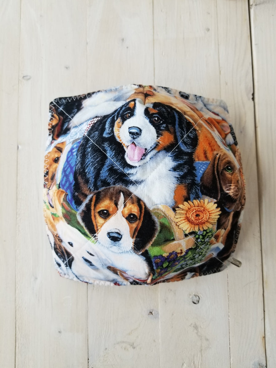 Dogs & Flowers Bowl Cozy