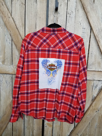 Repurposed Flannel with Harley