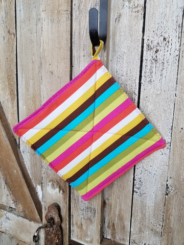 Vibrant Stripes Hot Pad