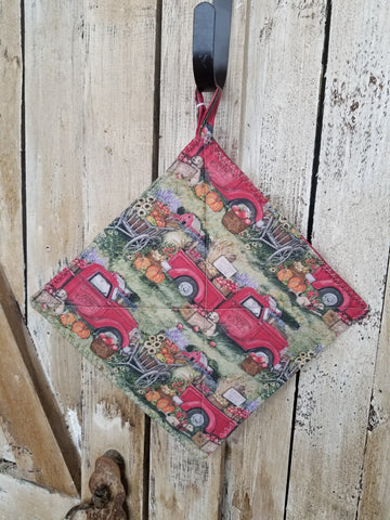 Fall Harvest + Truck Hot Pad