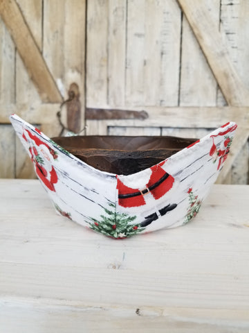 Santa With Christmas Trees Bowl Cozy