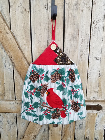 Cardinal On Branch Kitchen Towel