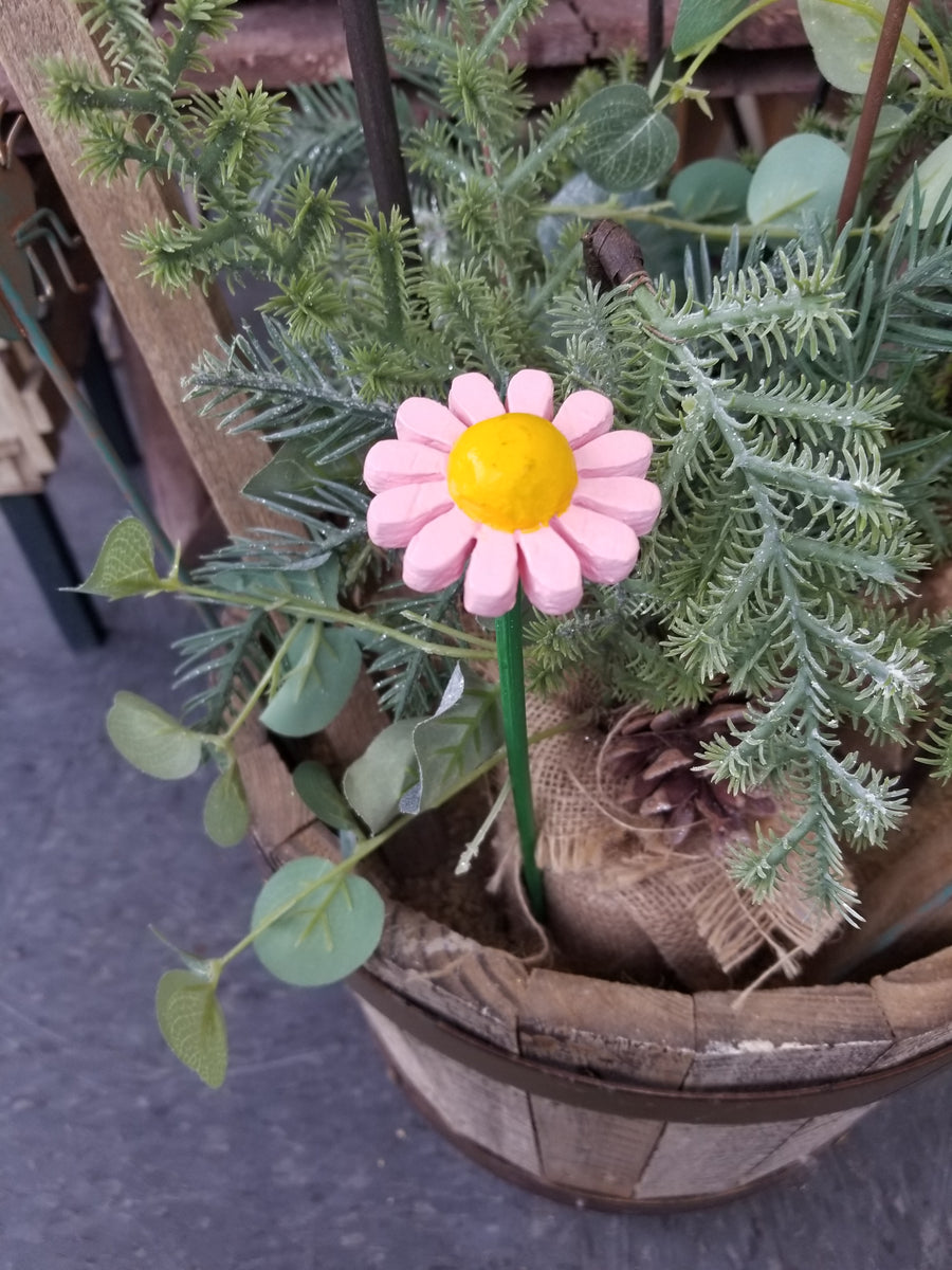 Painted Wood Daisies