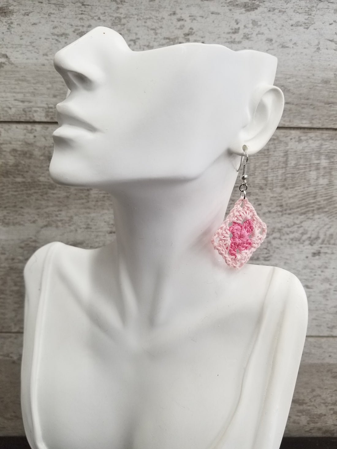 Multi Pink Diamond Crochet Earrings