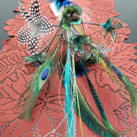 Pheasant, Peacock + Guinea Fowl Feather Flower Bouquet