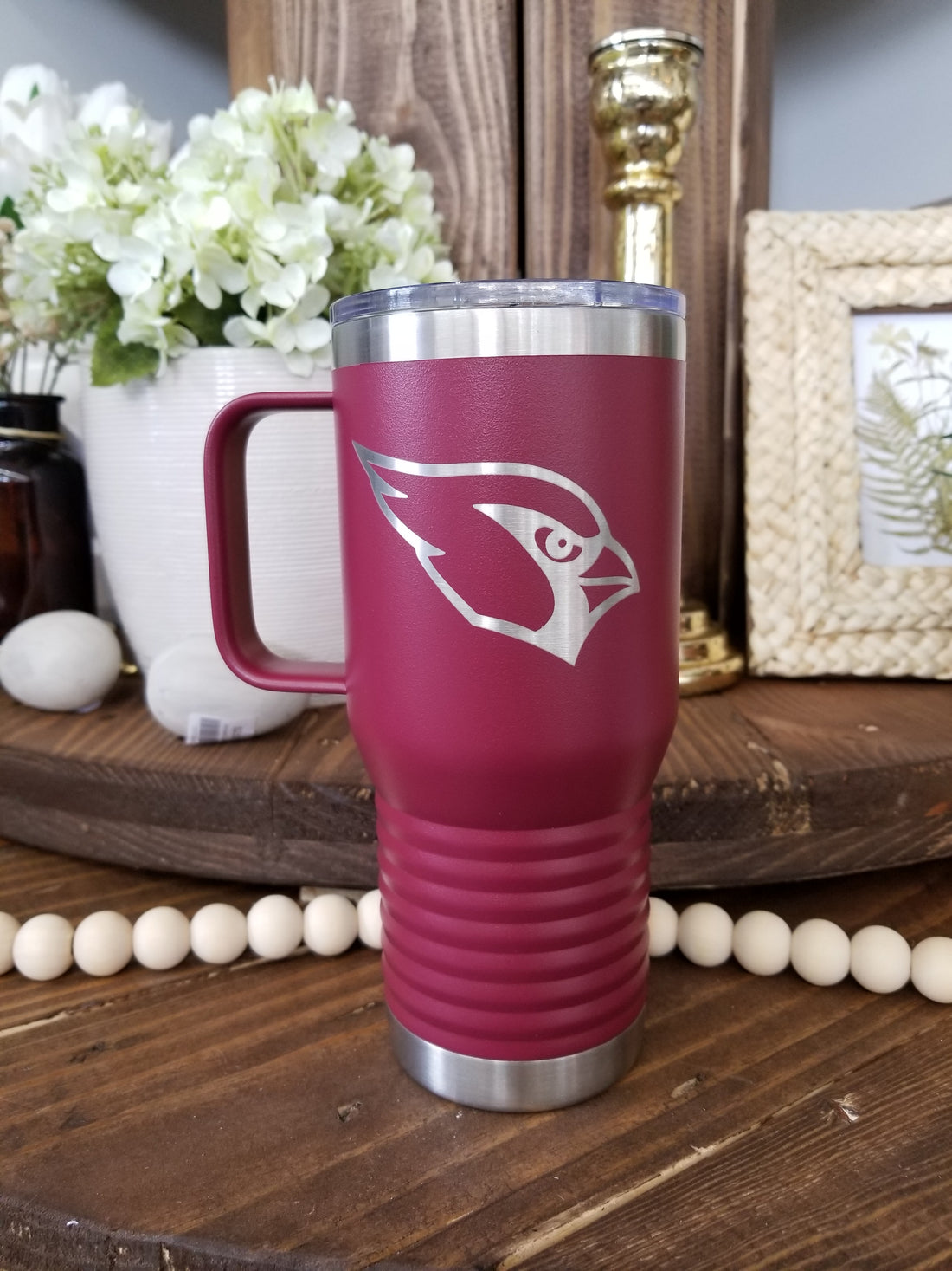 Cardinal Head Tumbler With Handle - 20oz