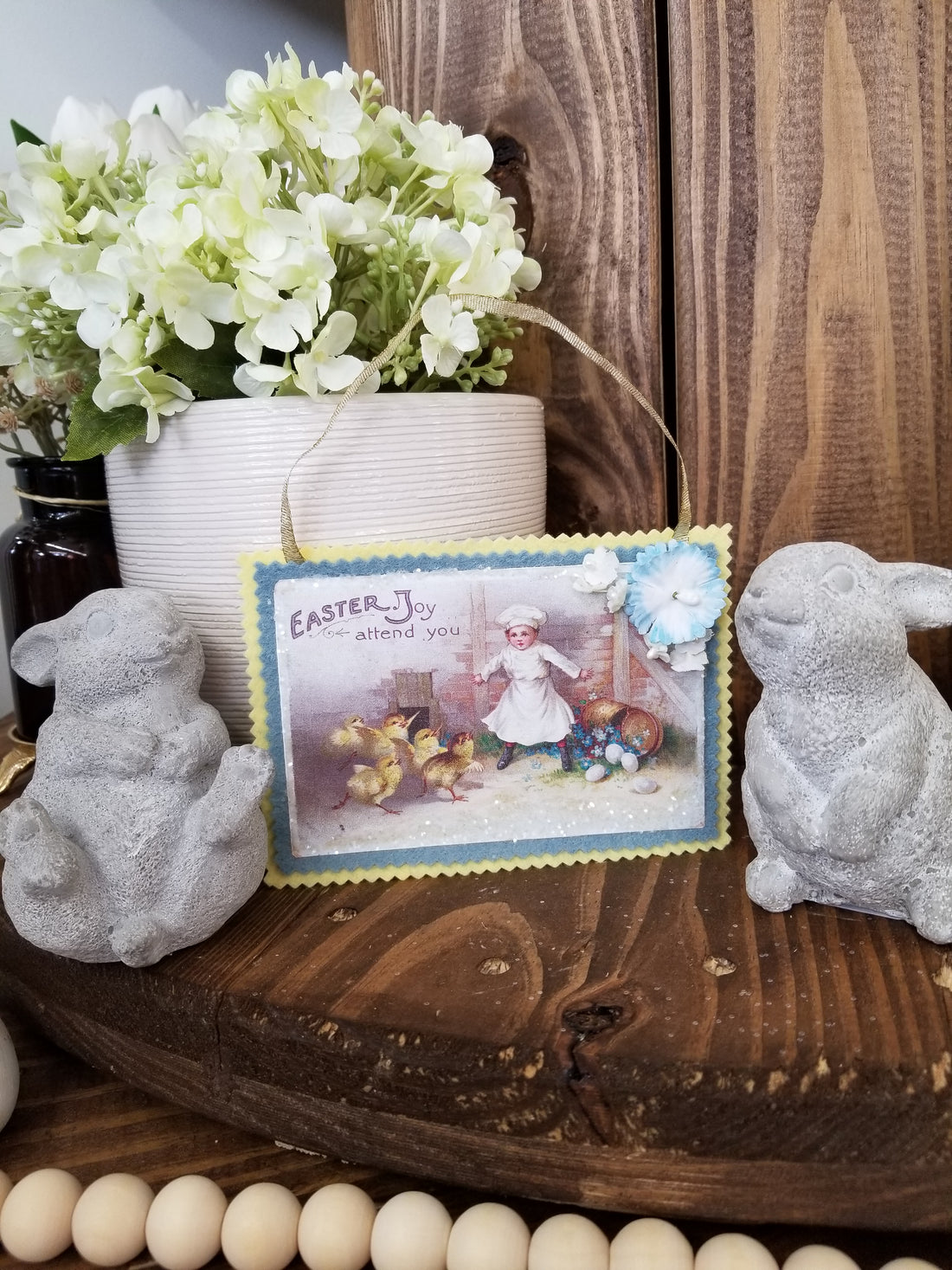 Hanging Vintage Postcard Reproduction - Easter Joy
