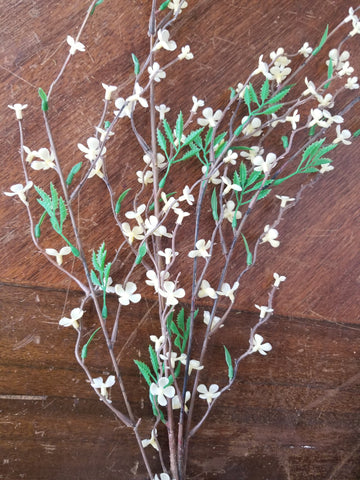 Tiny Pale Yellow Flower Branch