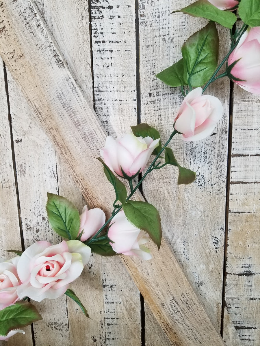 6' Pink Rose Garland