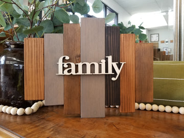 Sound Wave Wooden Sign - Family