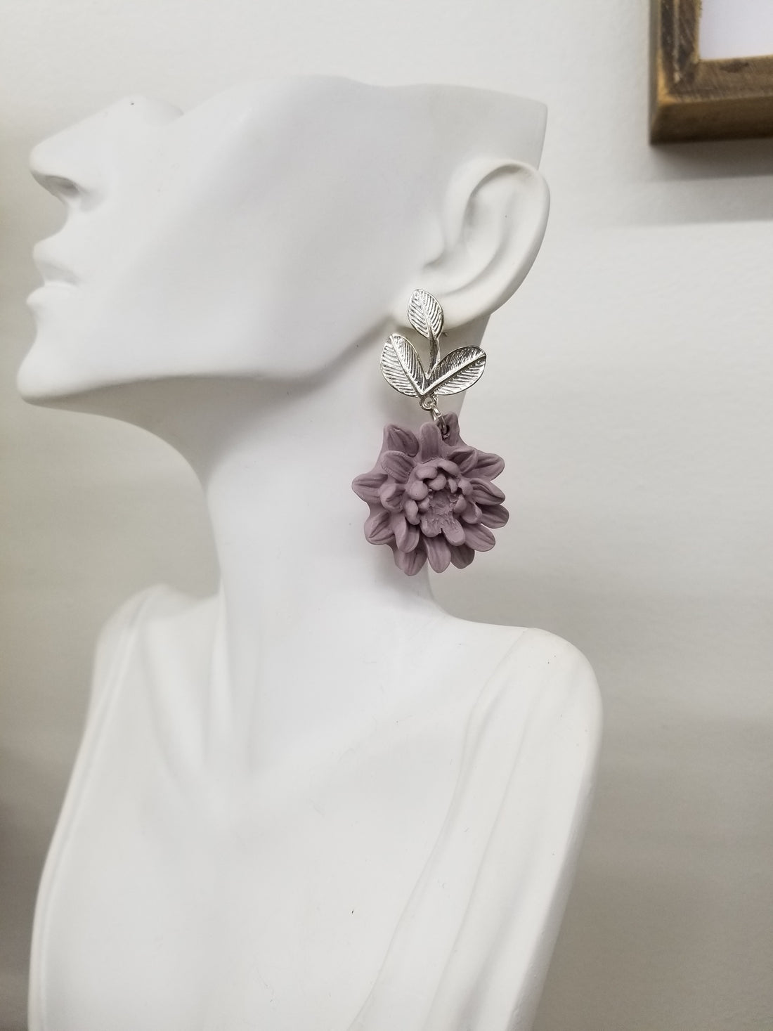 Lily Dangles | Mauve | Clay Earrings